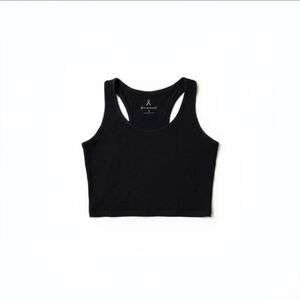 Black Cropped Work Out Tank Top Camisole Womens Small Athletic Shirt